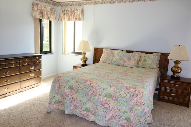 view of carpeted bedroom