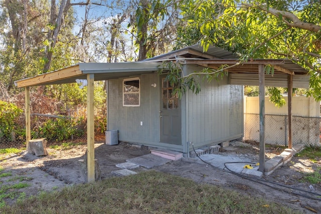 view of outdoor structure