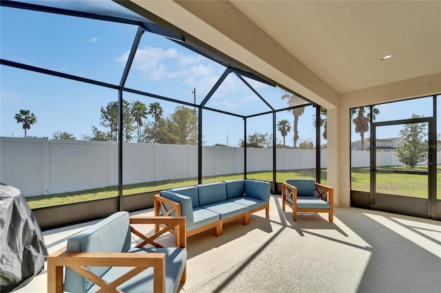 sunroom / solarium with a healthy amount of sunlight