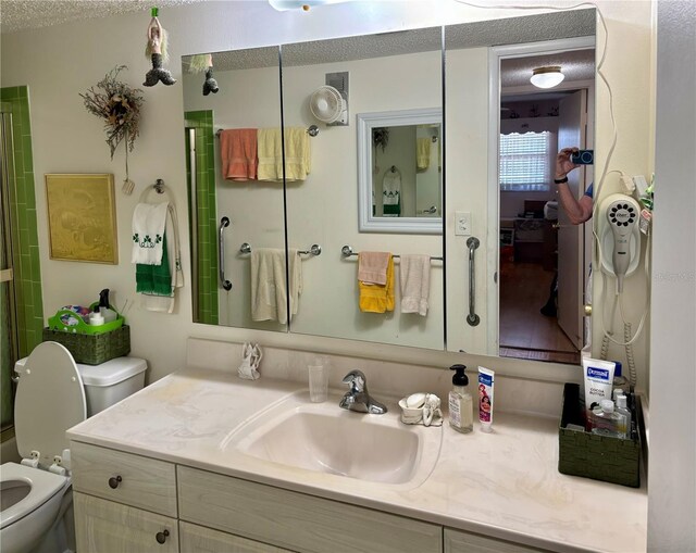 bathroom with toilet and vanity