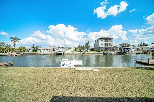 13614 Evelane Dr, Hudson, FL 34667 - dock with a water view and a yard