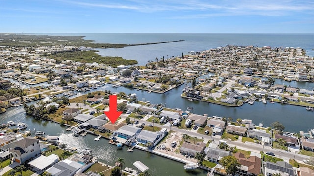 13614 Evelane Dr, Hudson, FL 34667 - aerial view of property and surrounding area with a nearby body of water and nearby suburban area