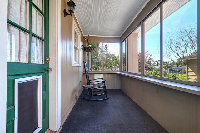 view of sunroom / solarium