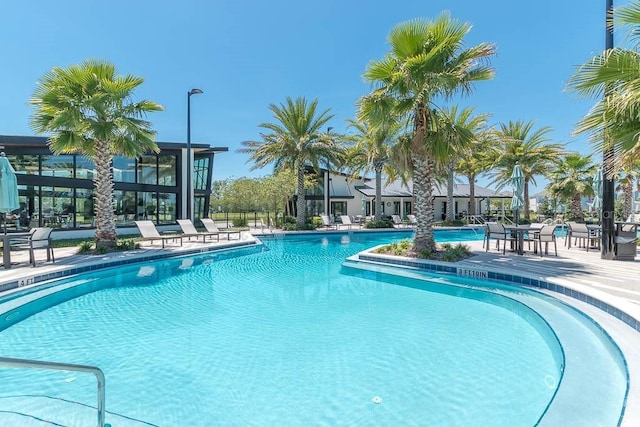 view of pool with a patio area