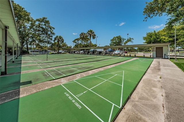 view of property's community with shuffleboard