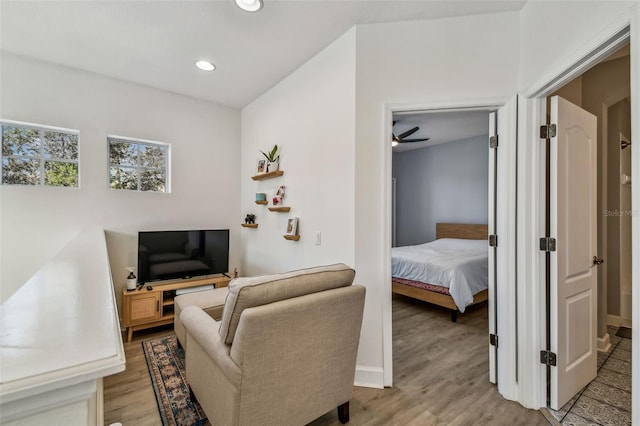 interior space featuring light wood-type flooring