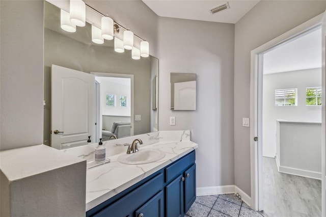 bathroom featuring vanity