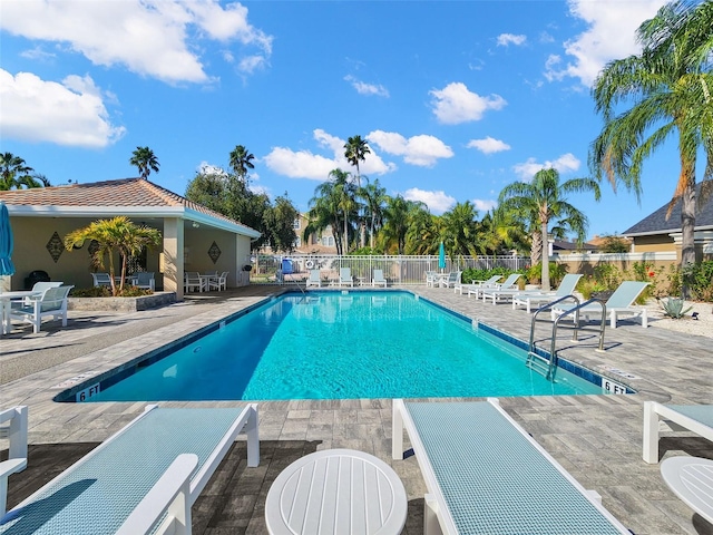 view of pool with a patio area