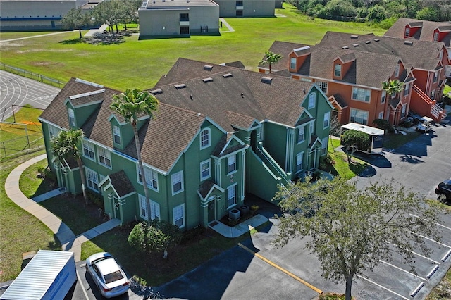 drone / aerial view with a residential view