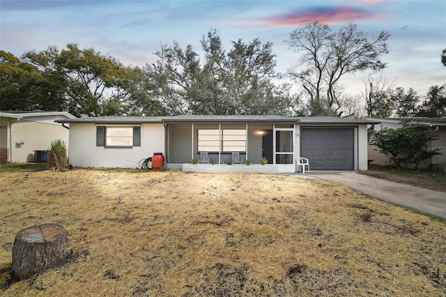 ranch-style house with a garage