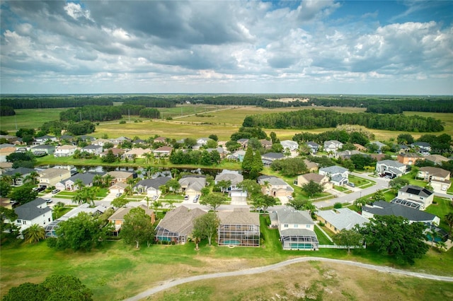 drone / aerial view with a residential view