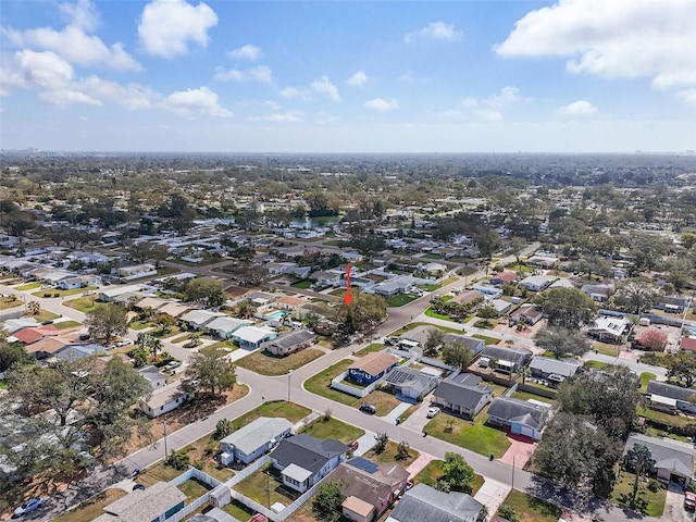 drone / aerial view with a residential view