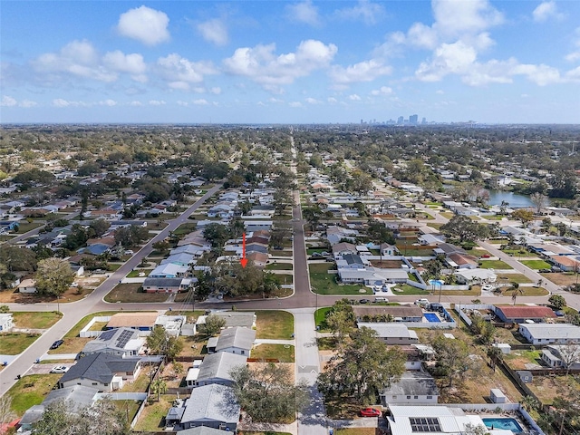 aerial view featuring a residential view