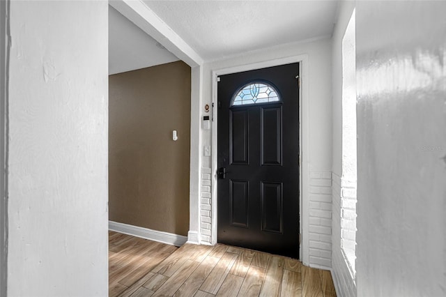 entrance foyer with light hardwood / wood-style floors