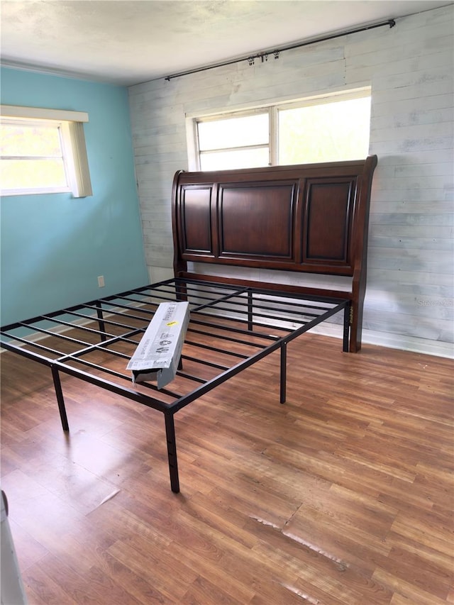 interior space with hardwood / wood-style flooring