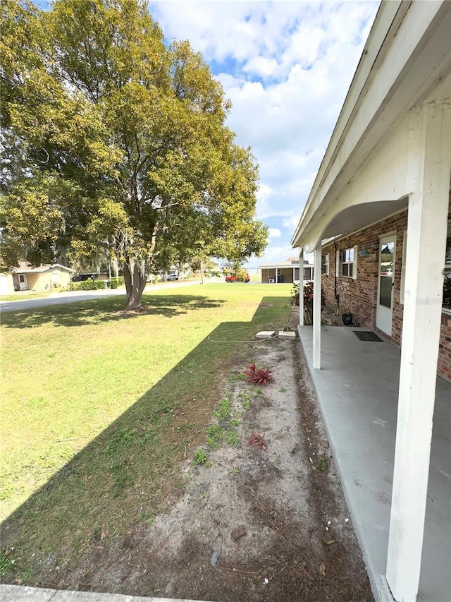 view of yard featuring a patio area