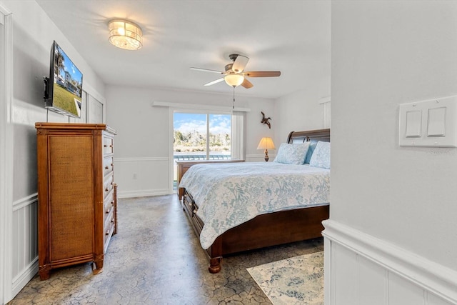 bedroom with ceiling fan