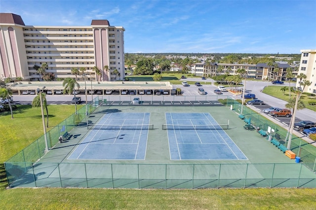 view of tennis court