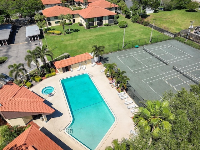 birds eye view of property