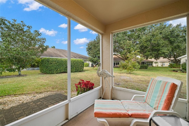 view of sunroom / solarium