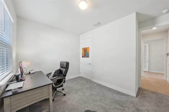 7580 Pool Compass Loop, Wesley Chapel, FL 33545 - carpeted home office featuring visible vents and baseboards