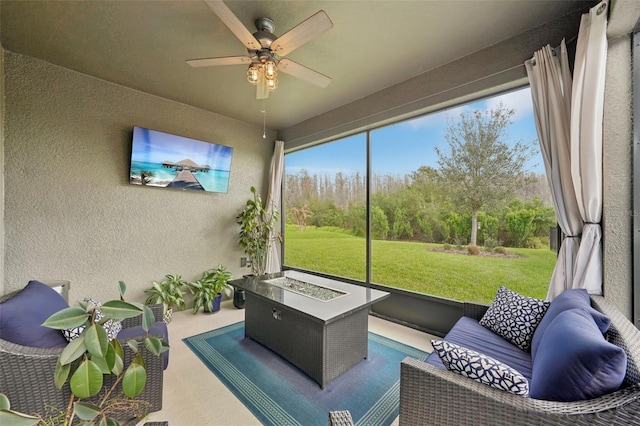 7580 Pool Compass Loop, Wesley Chapel, FL 33545 - sunroom / solarium with a ceiling fan