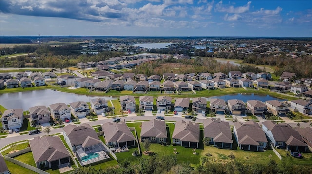 7580 Pool Compass Loop, Wesley Chapel, FL 33545 - aerial view with a water view and a residential view