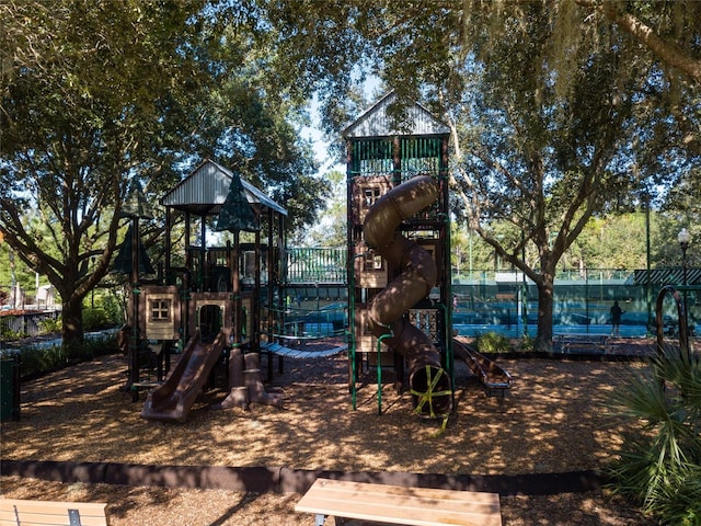 view of jungle gym