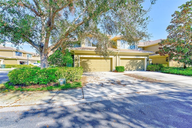 view of front facade with a garage