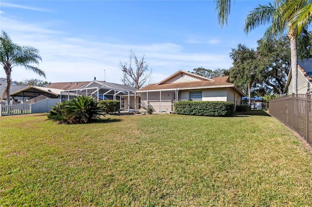 exterior space with a lanai