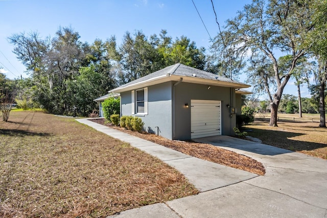 view of home's exterior featuring a garage