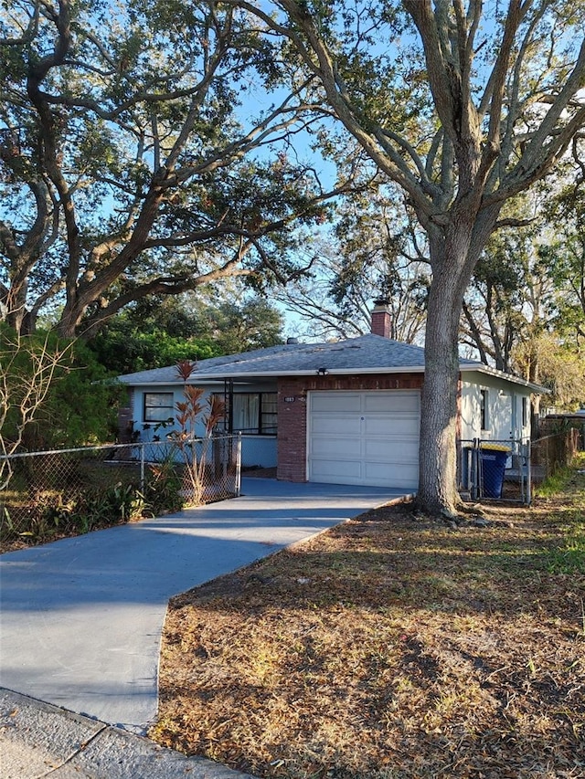 view of front of house featuring a garage