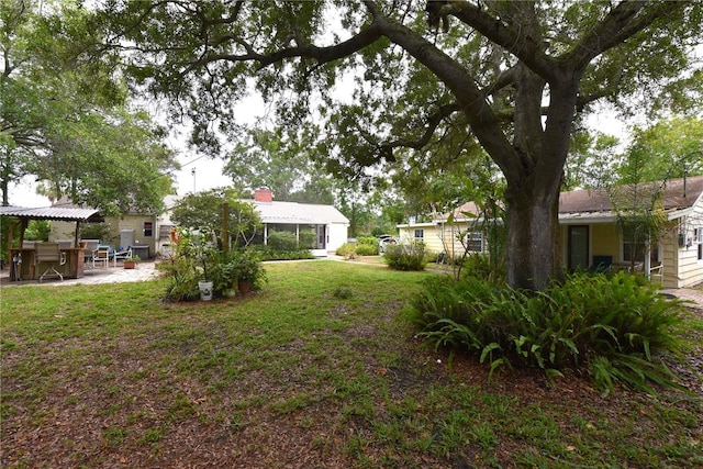 view of yard featuring a patio