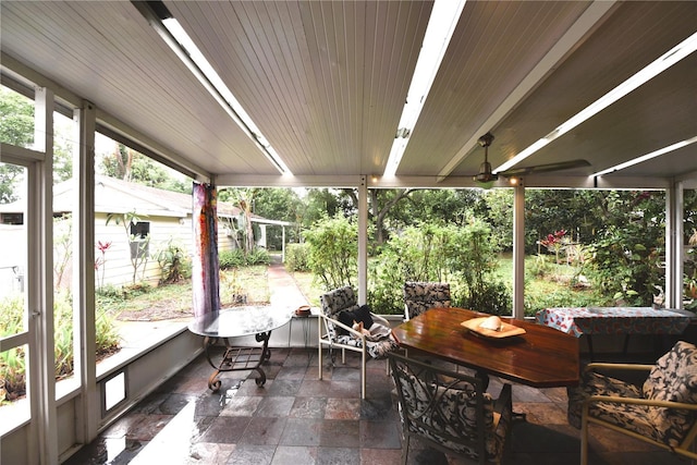 view of sunroom