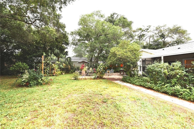 view of yard with a patio