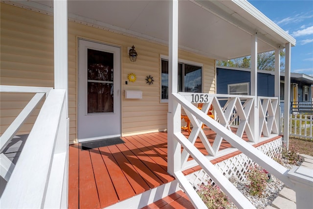 view of wooden deck