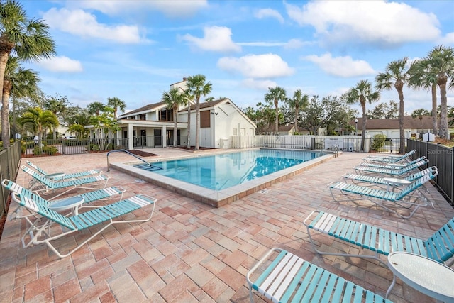 view of pool with a patio