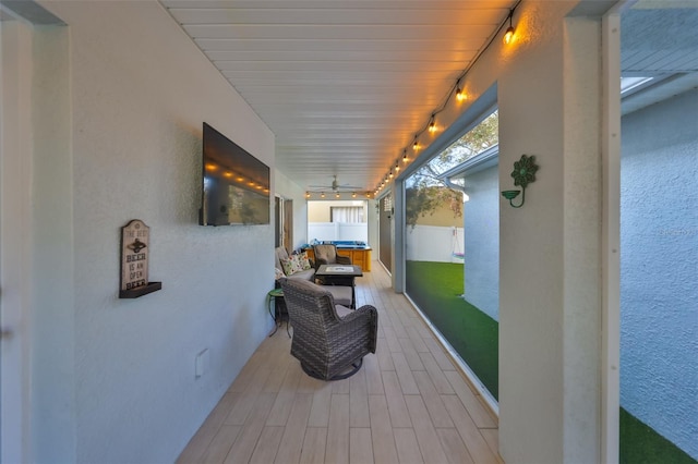 view of patio with fence