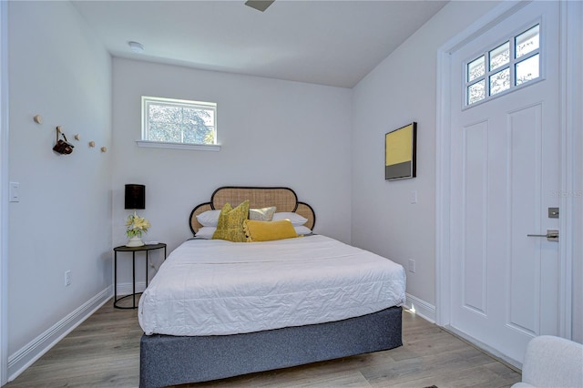 bedroom featuring hardwood / wood-style floors