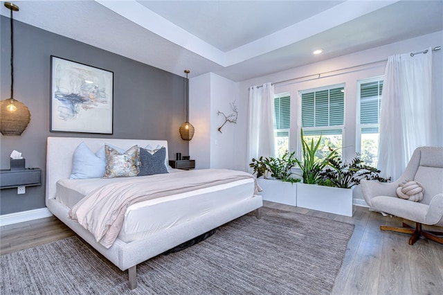 bedroom featuring hardwood / wood-style floors