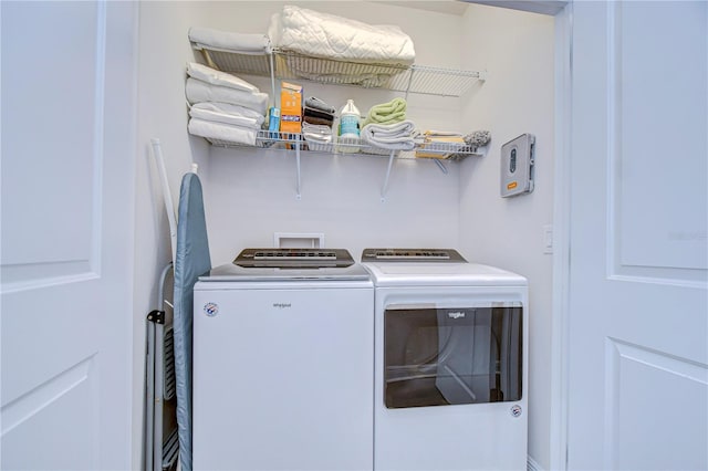 laundry room featuring washer and dryer