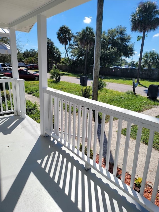 view of patio featuring covered porch