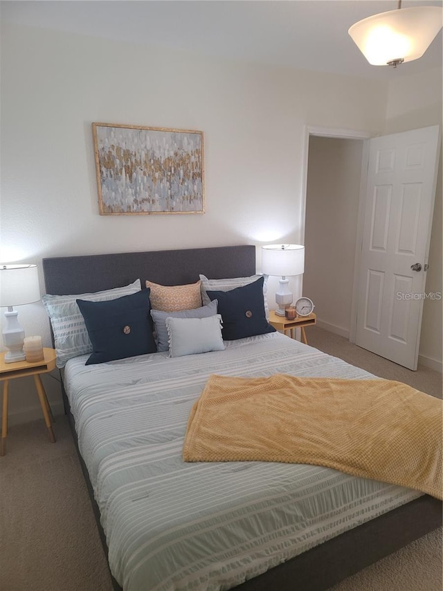 view of carpeted bedroom