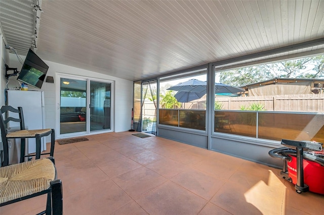 view of sunroom