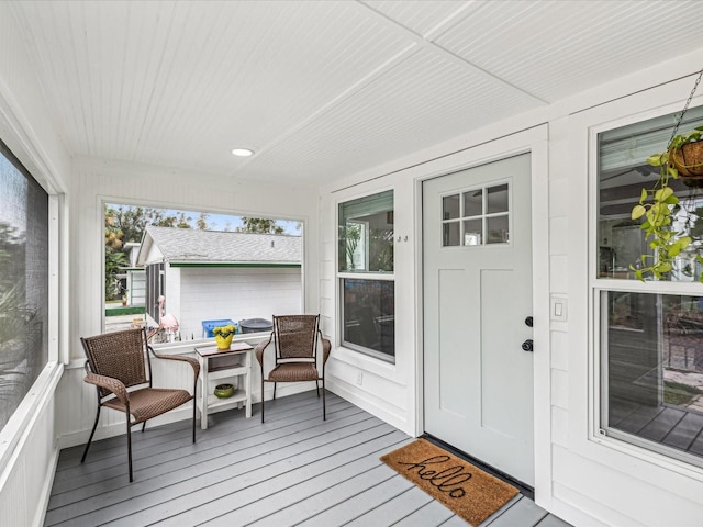 view of sunroom