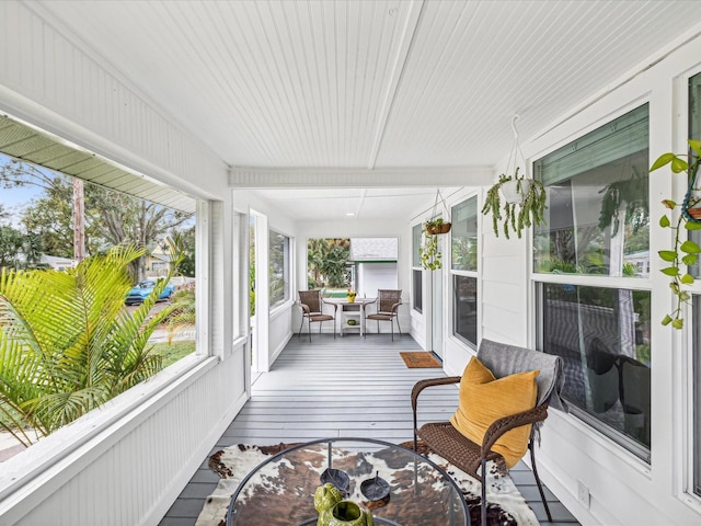 view of sunroom / solarium