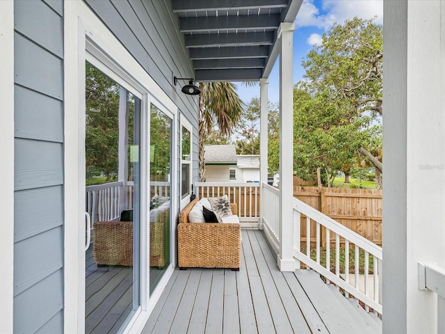 view of wooden deck