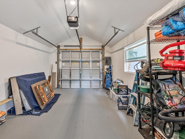 garage featuring a garage door opener