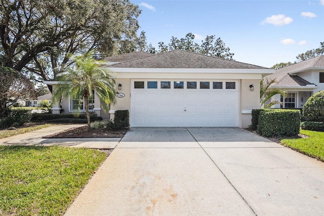 ranch-style house with a garage