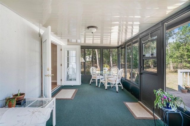 view of sunroom / solarium